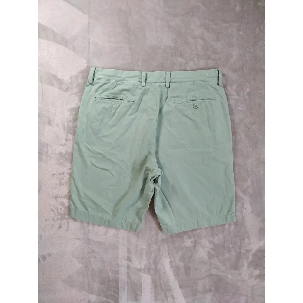 J. Crew Chino Shorts Mens 35 Mint Green 100% Cotton Preppy Outdoor Beach Casual